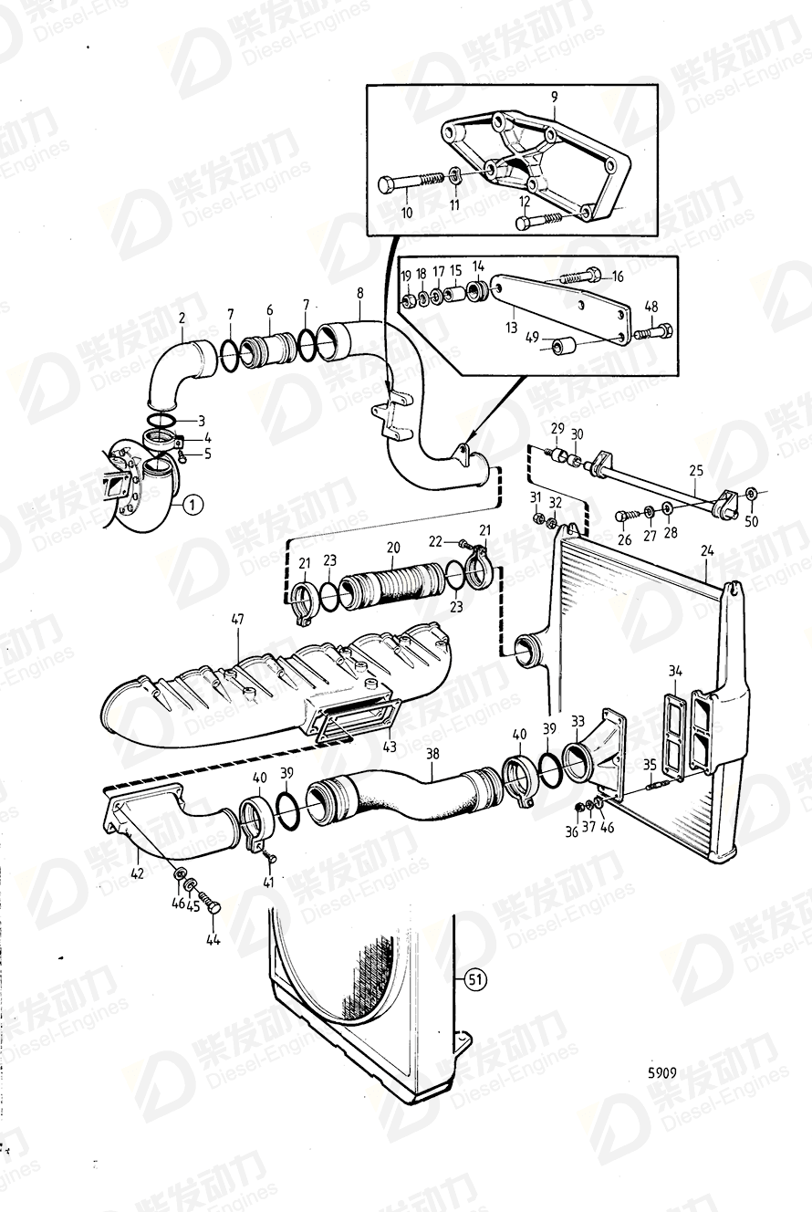 VOLVO Spacer sleeve 1542934 Drawing